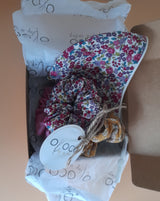 Gift Boxe- Parisian Floral  Face covering & set of three hair scrunchies